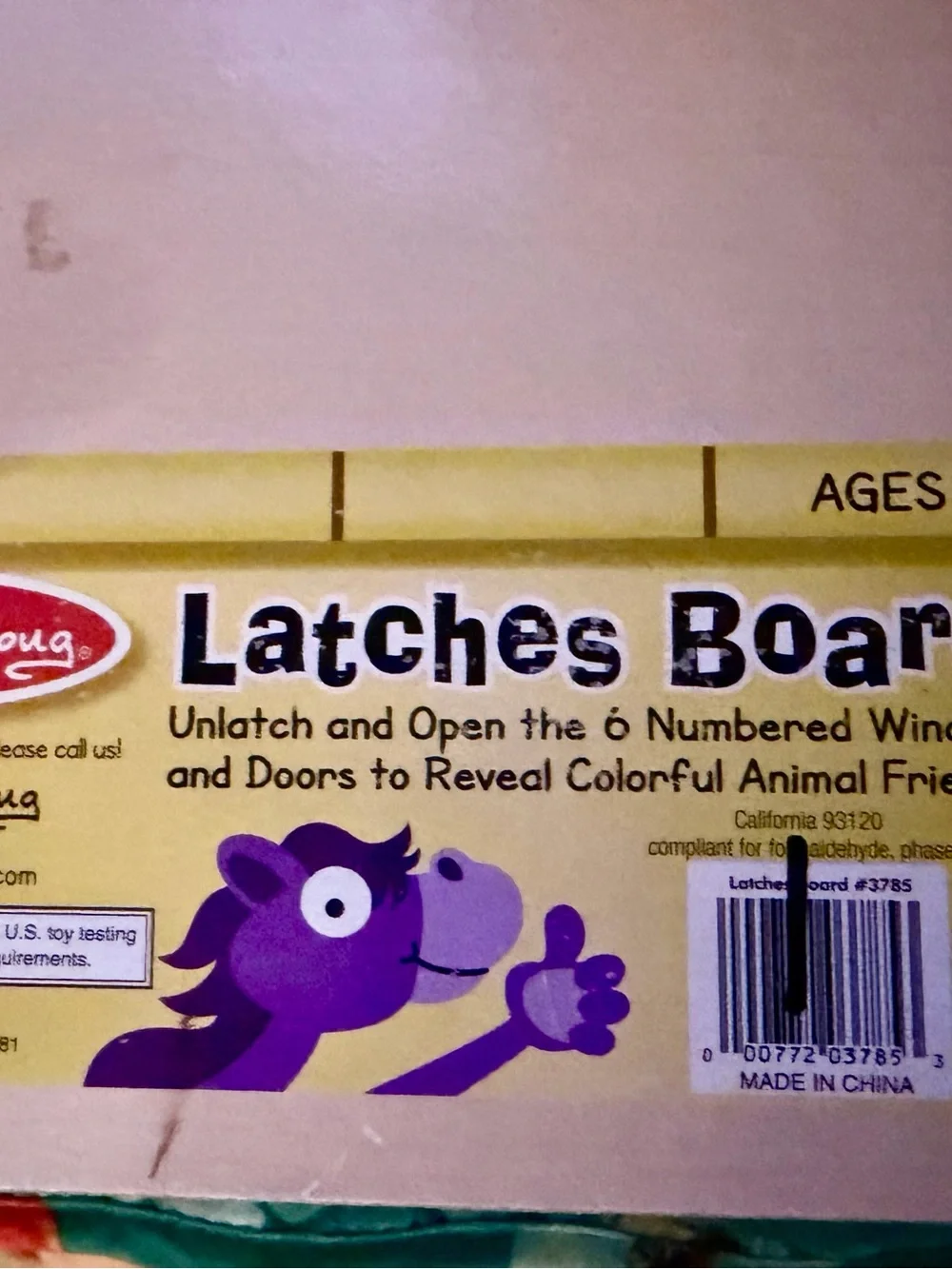 Melissa & Doug latches Kids Busy Board with Locks and Latches!